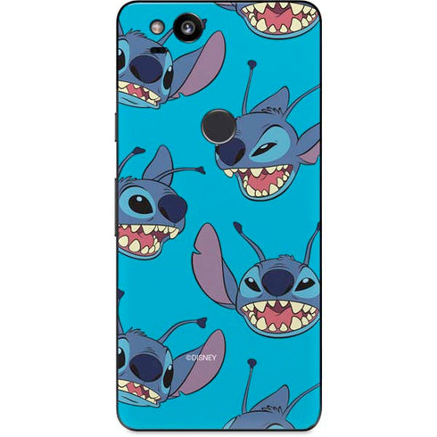 Disney Lilo and Stitch Face Expression Pattern Google Pixel 2 Skin